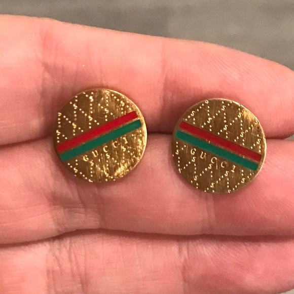 Gucci gold stud earrIngs - Picture 1 of 4
